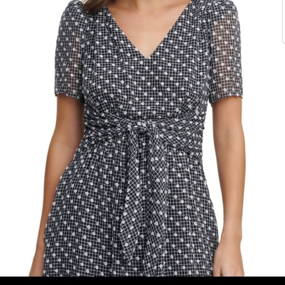 Calvin Klein Clip-Dot Chiffon Maxi Dress ♥ - Picture 2 of 5